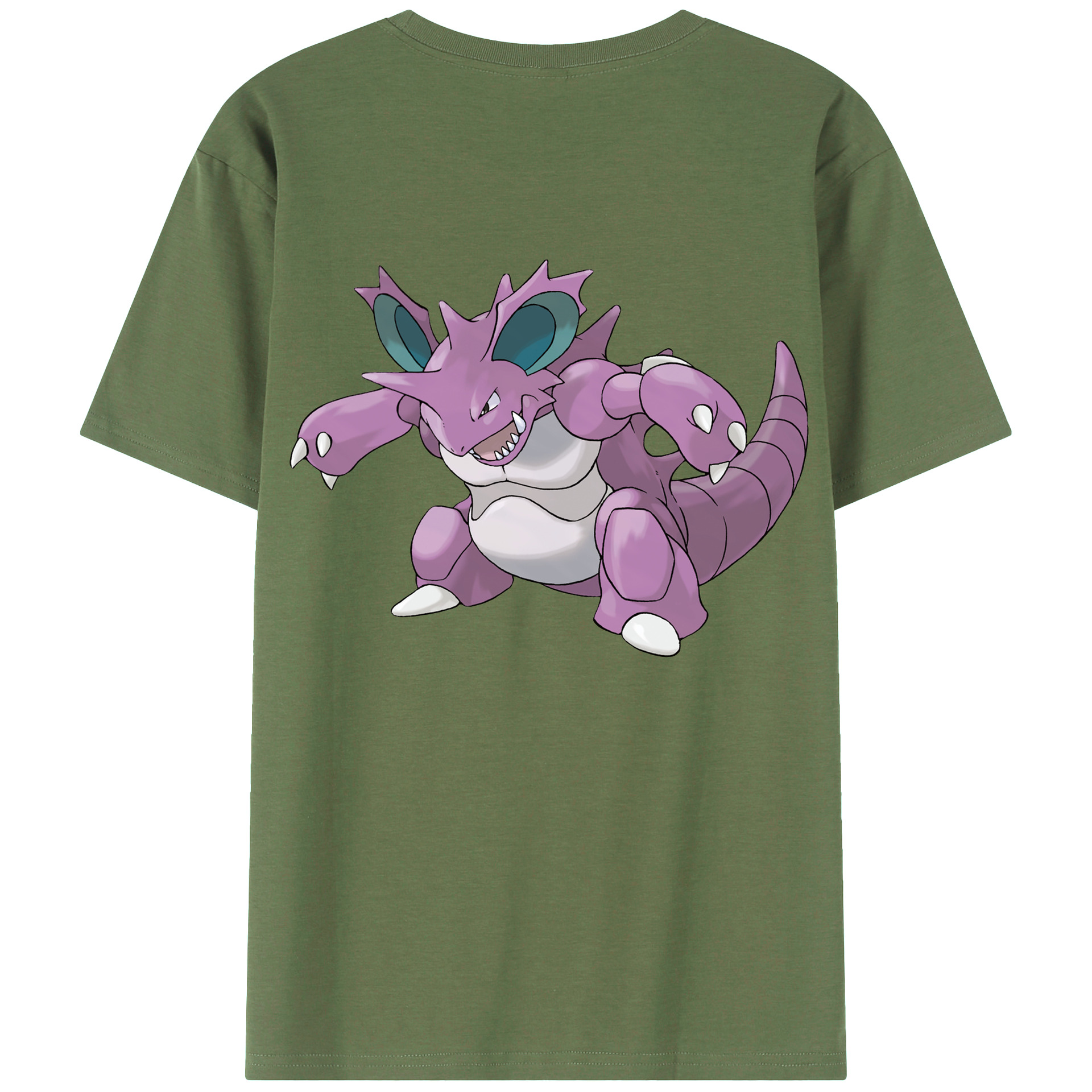 （画像用） ポケットモンスター Pokémon 綿100％ メンズ半袖Tシャツ（バックプリント） 通気性